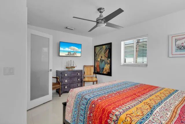 a view of swimming pool from a balcony