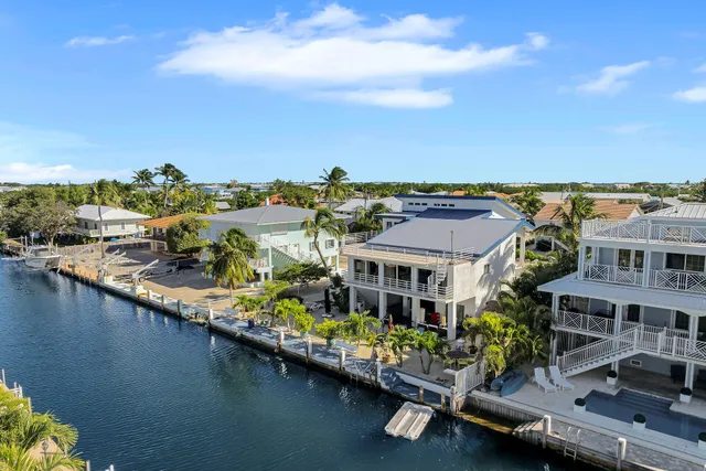 a view of a lake with boats