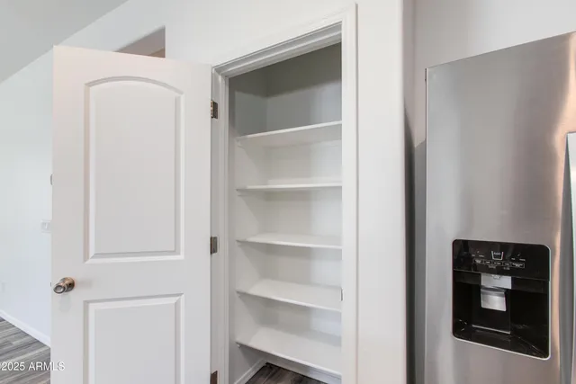 a close view of closet