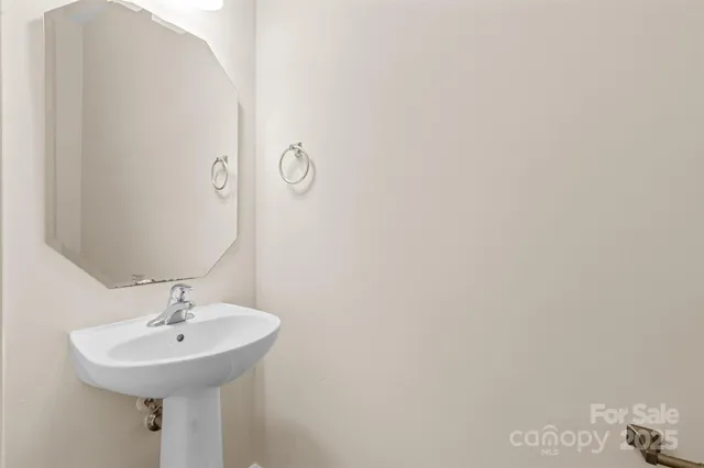 a sink and a mirror