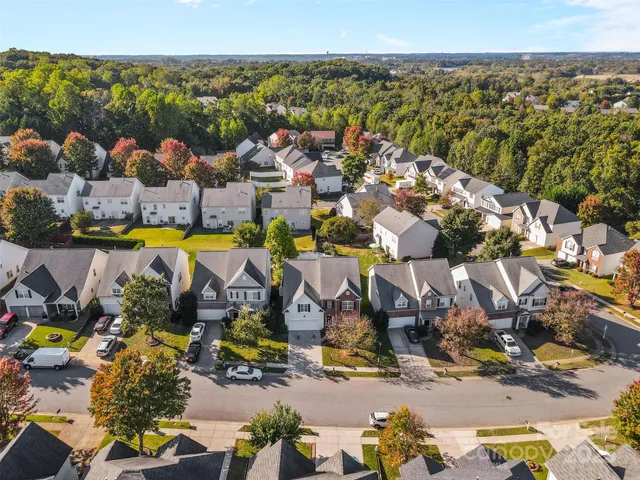 an aerial view of multiple house