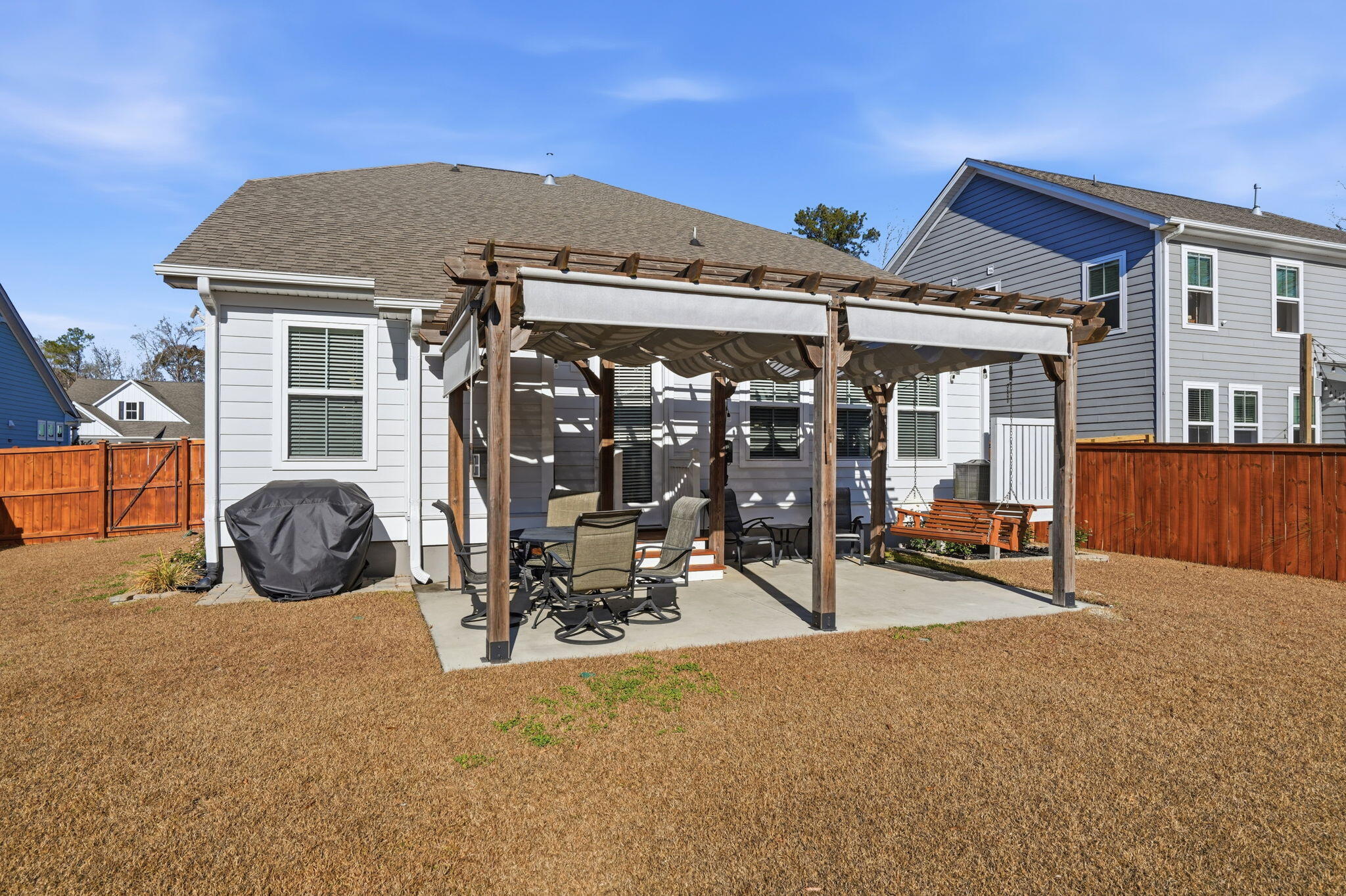 158 Boots Branch Road Summerville, SC 29485 - Photo 45 of 52 pergola with adjustable shades