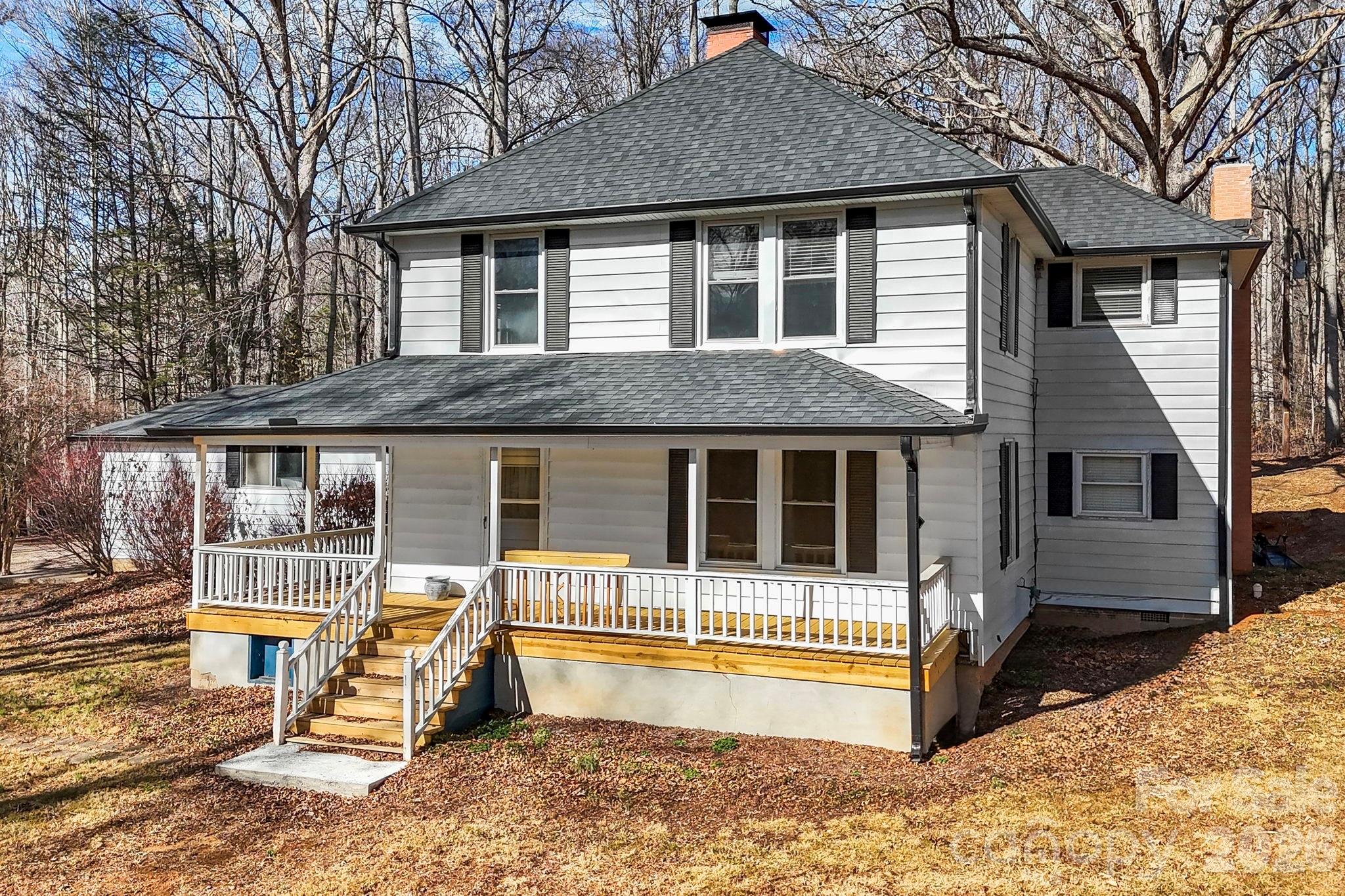 a view of a house with a swimming pool