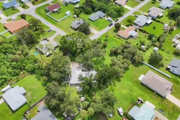 an aerial view of multiple house