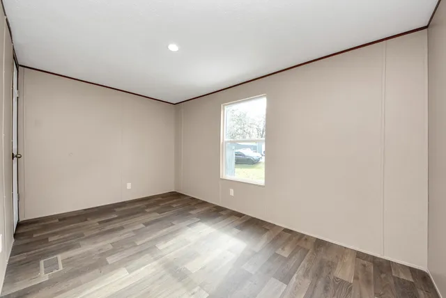 an empty room with a window