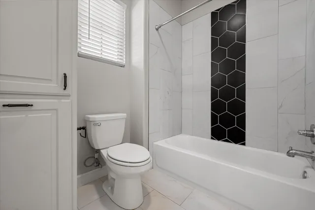 a bathroom with a toilet and a bathtub