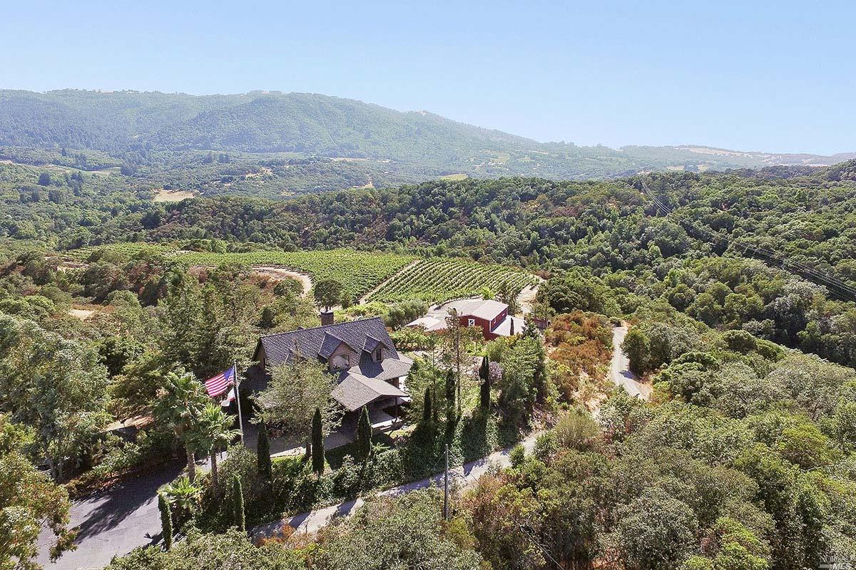 12550 Wolf Run Glen Ellen, CA 95442 - Photo 1 of 1 an aerial view of a town with couple of houses