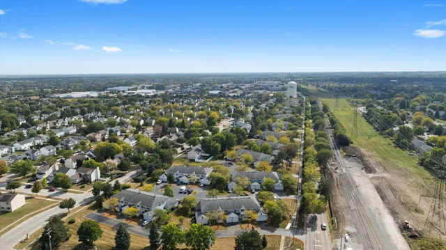 an aerial view of multiple house