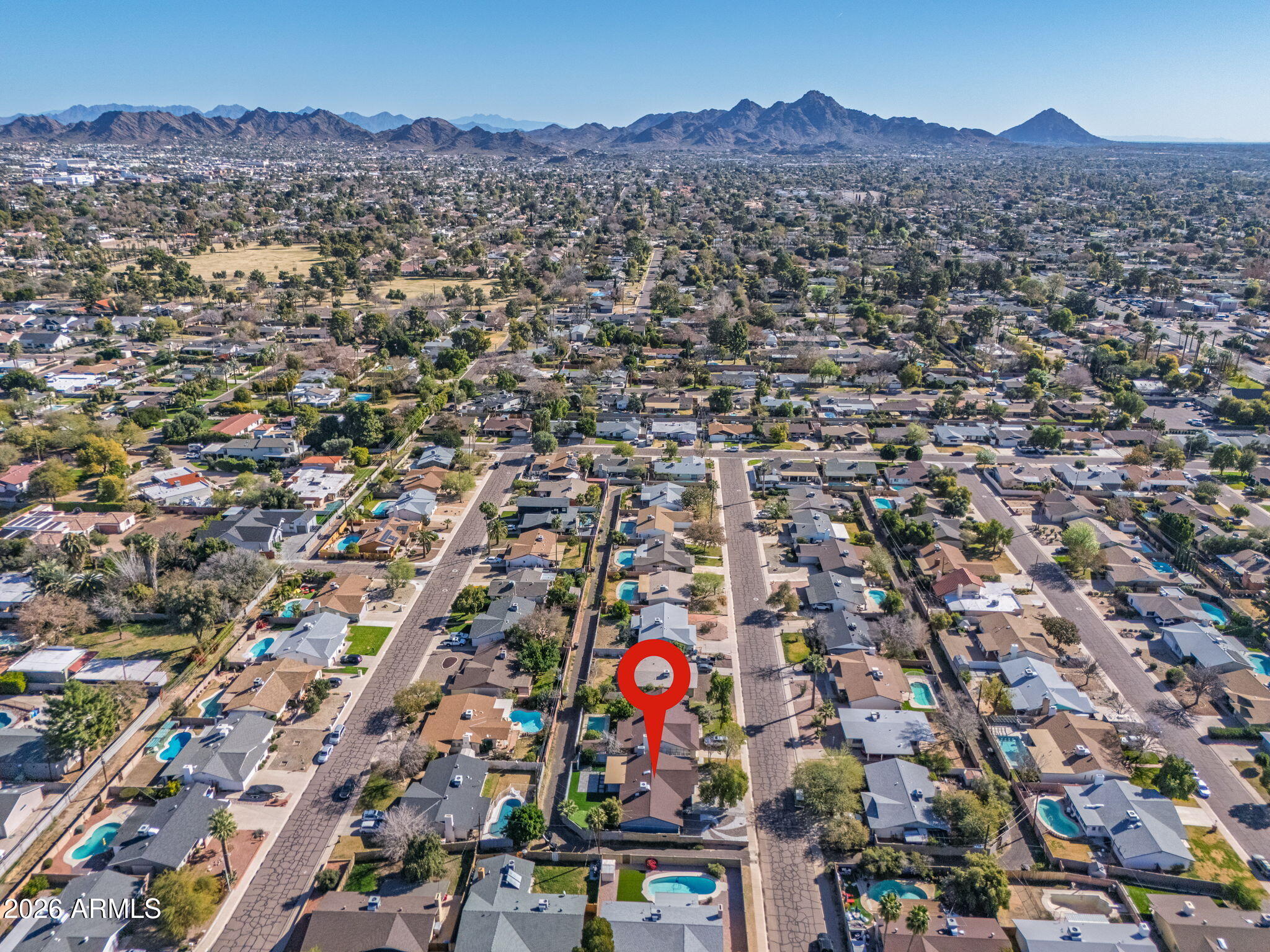 1726 West Royal Palm Road Phoenix, AZ 85021 - Photo 18 of 20 an aerial view of residential house with an outdoor space