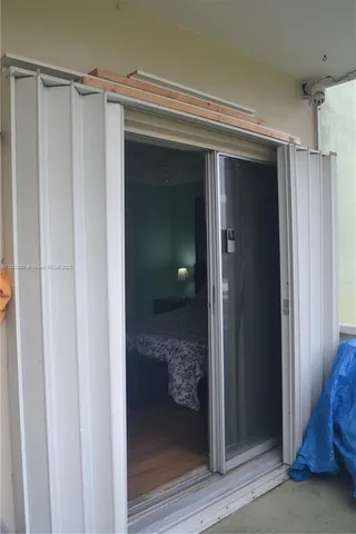 a view of elevator and door