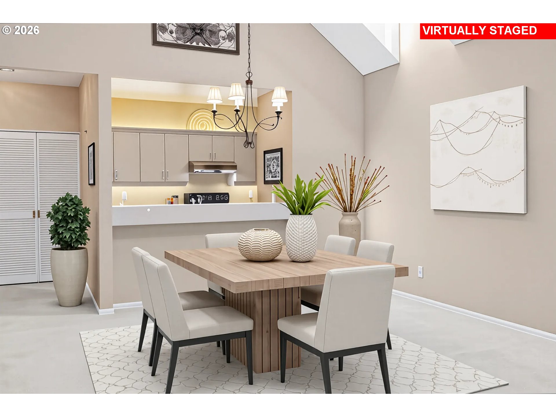 205 South Montgomery Street, Unit 401B Portland, OR 97201 - Photo 6 of 33 a dining room with furniture and potted plant