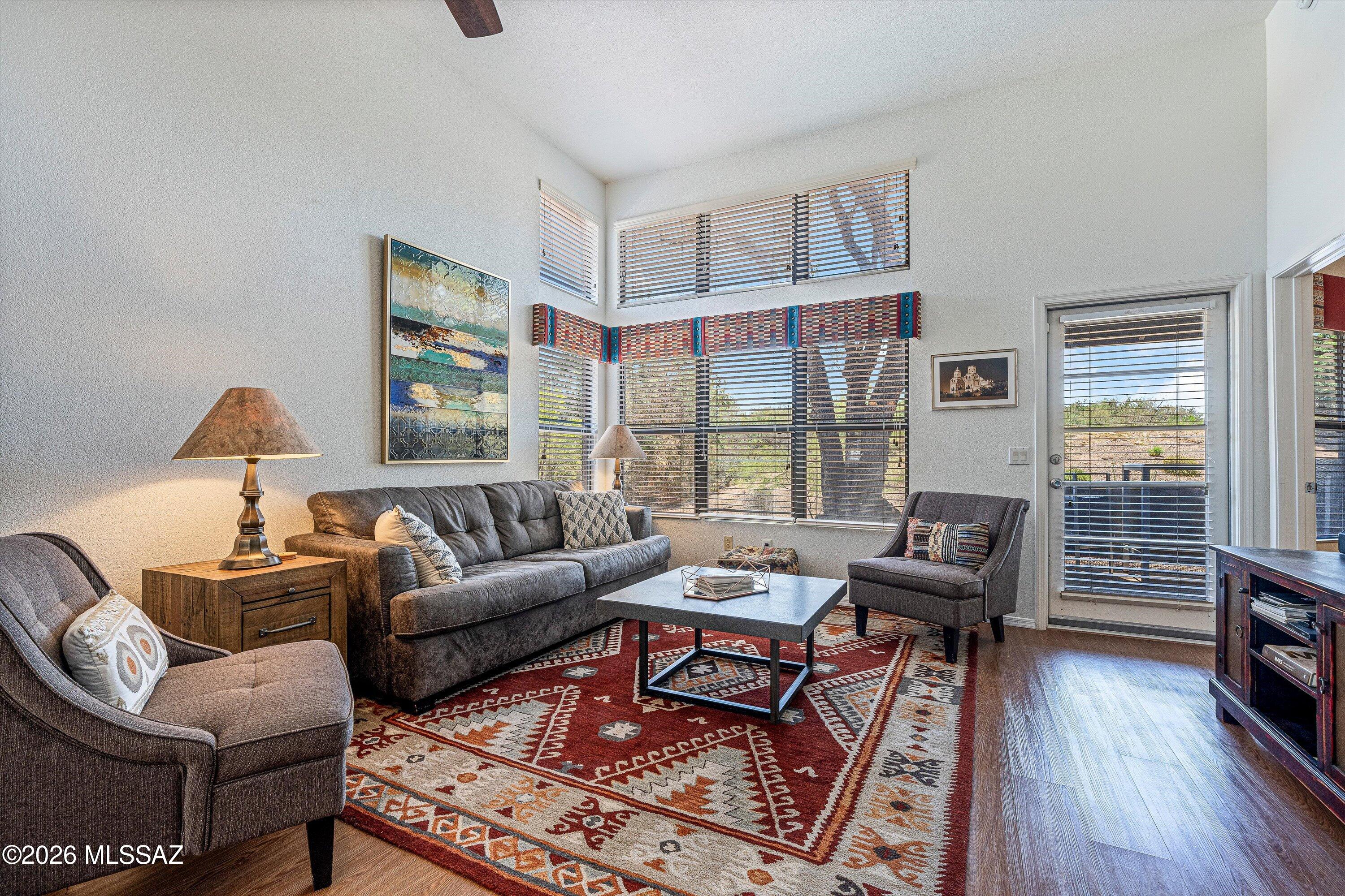 5855 North Kolb Road, Unit 4106 Tucson, AZ 85750 - Photo 17 of 30 Living Room with Door to Rear Patio