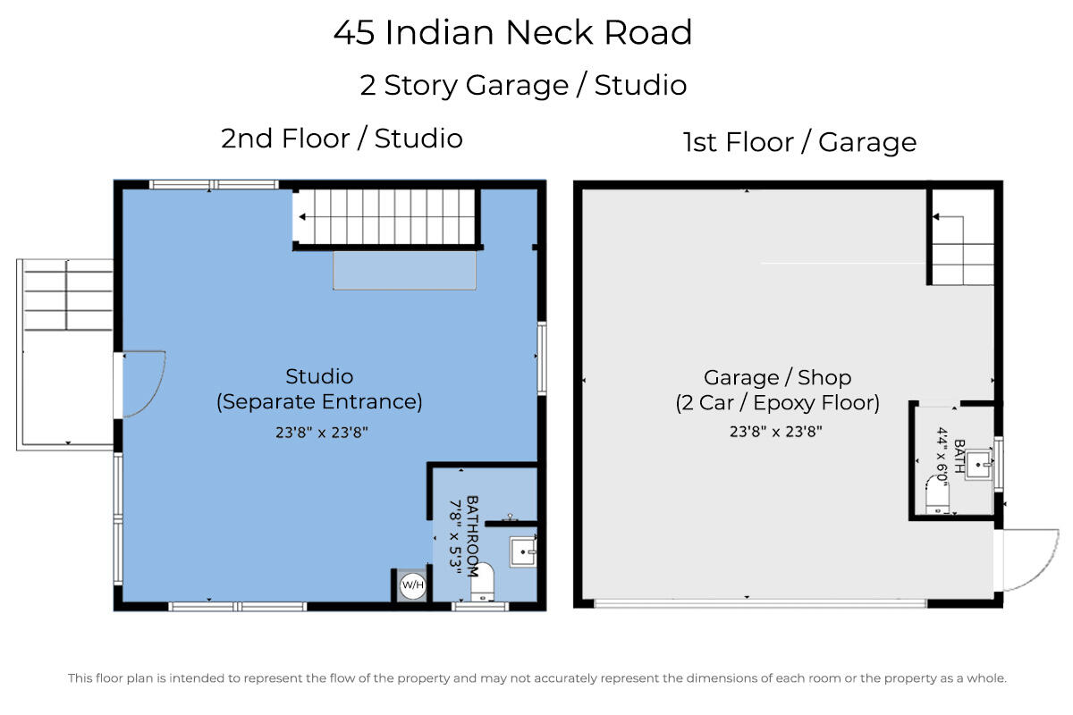 45 Indian Neck Road Wellfleet, MA 02667 - Photo 67 of 68 45 Indian Neck Garage Studio Floorplan