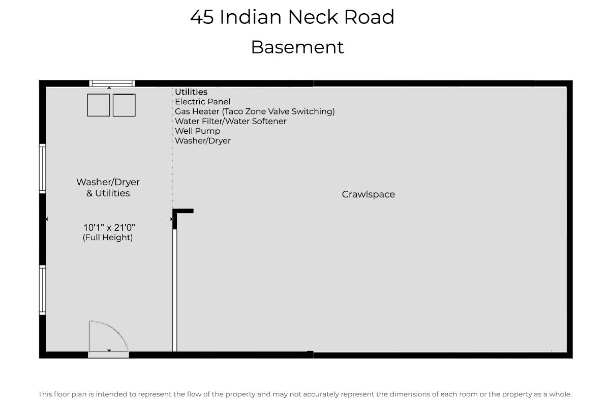 45 Indian Neck Road Wellfleet, MA 02667 - Photo 68 of 68 45 Indian Neck Basement Floor Plan