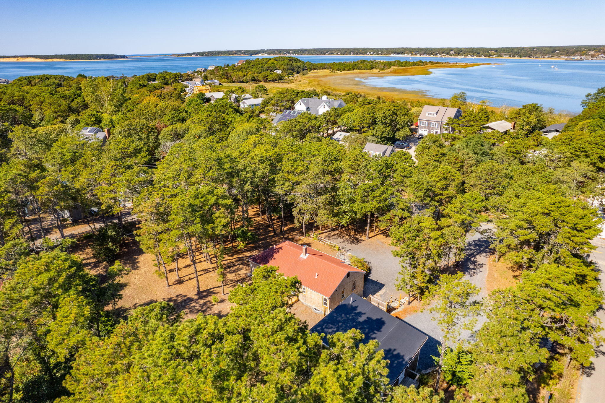 45 Indian Neck Road Wellfleet, MA 02667 - Photo 7 of 68 a view of an outdoor space and a lake view