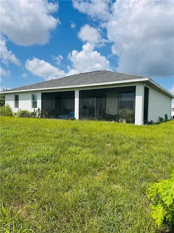 a house view with a garden space