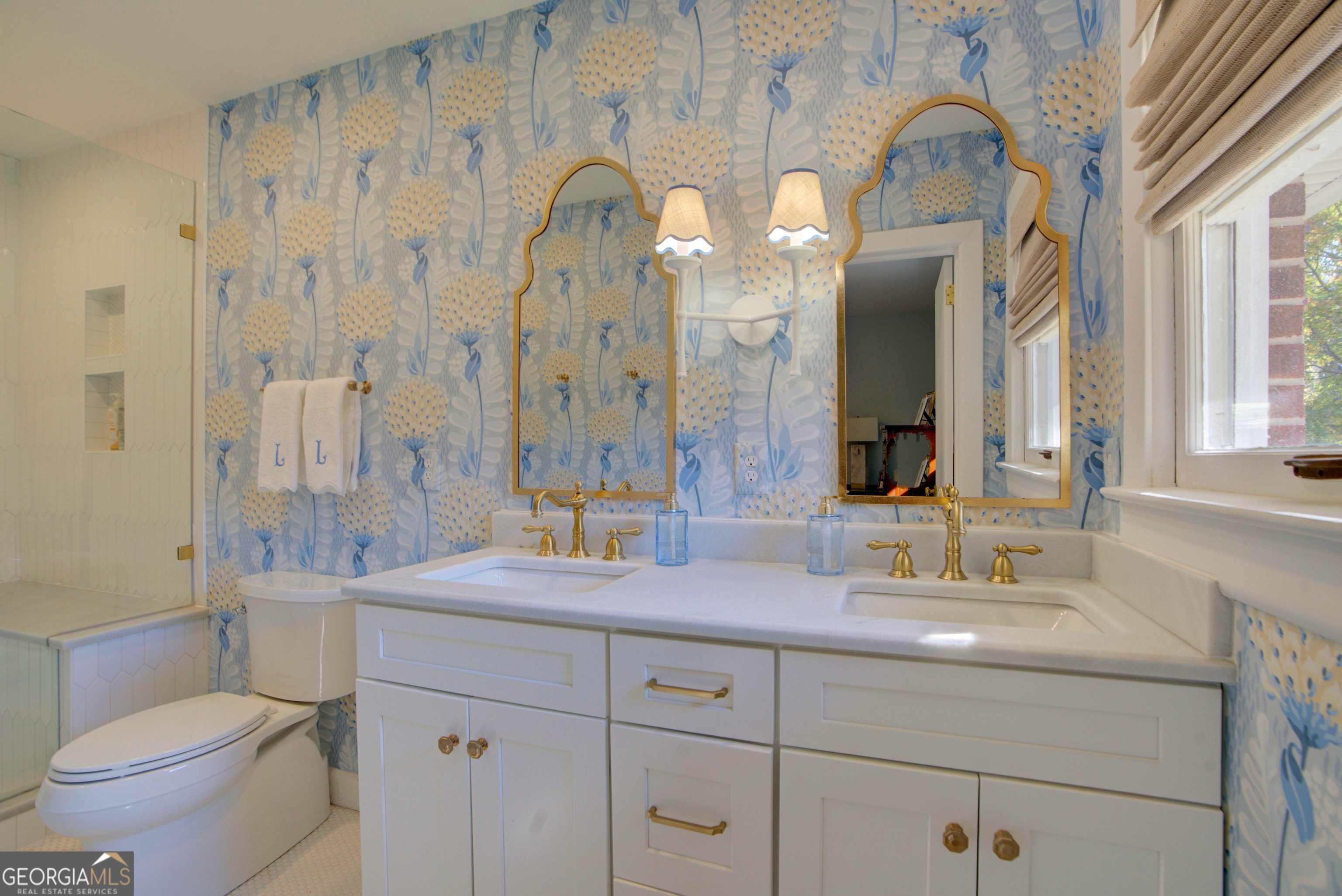 17 Crestwood Drive Rome, GA 30165 - Photo 21 of 36 a bathroom with a granite countertop sink mirror toilet and shower