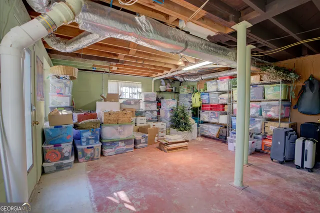 a view of storage and utility room