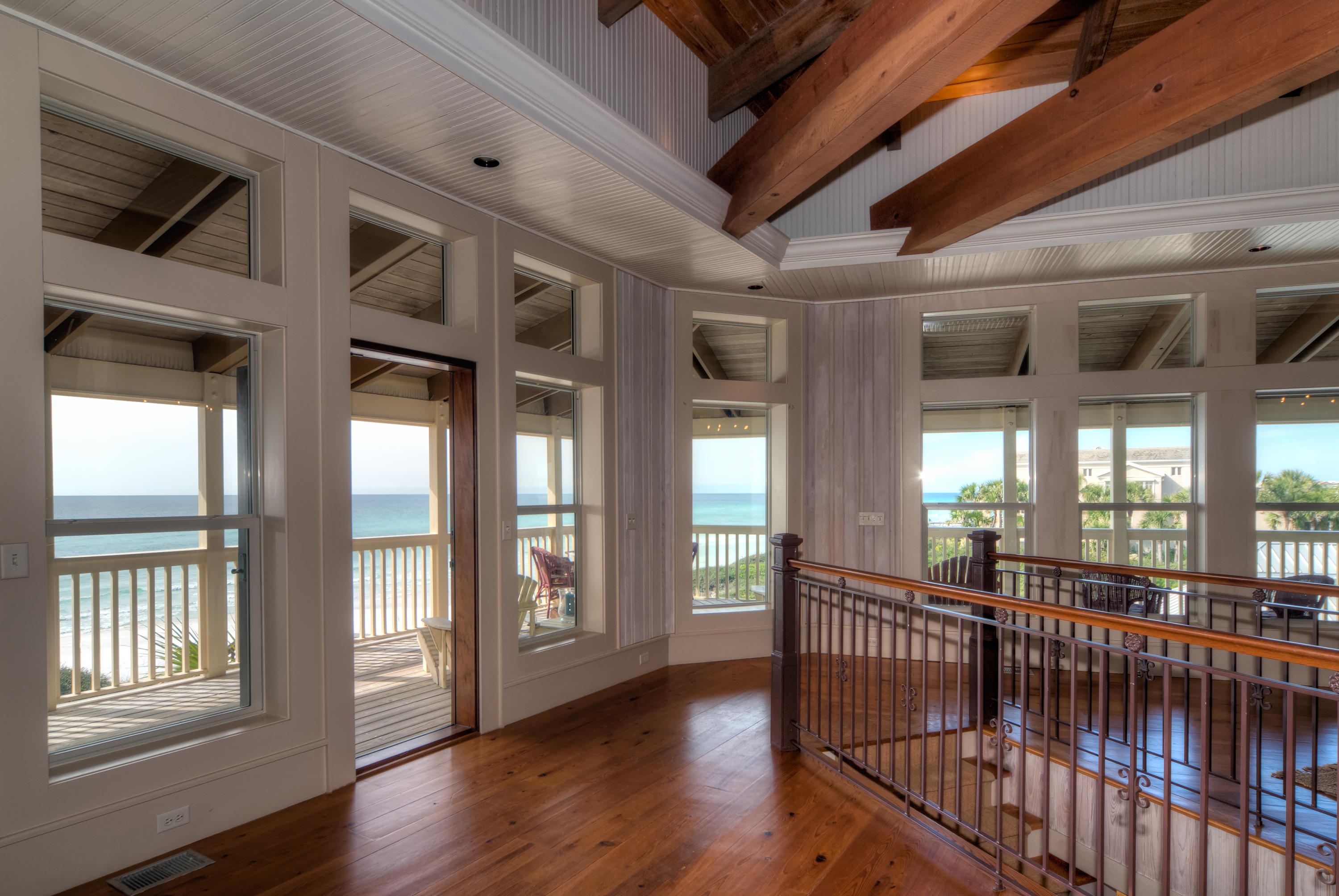 491 Old Beach Road Santa Rosa Beach, FL 32459 - Photo 15 of 36 a view of entryway with stairs and wooden floor