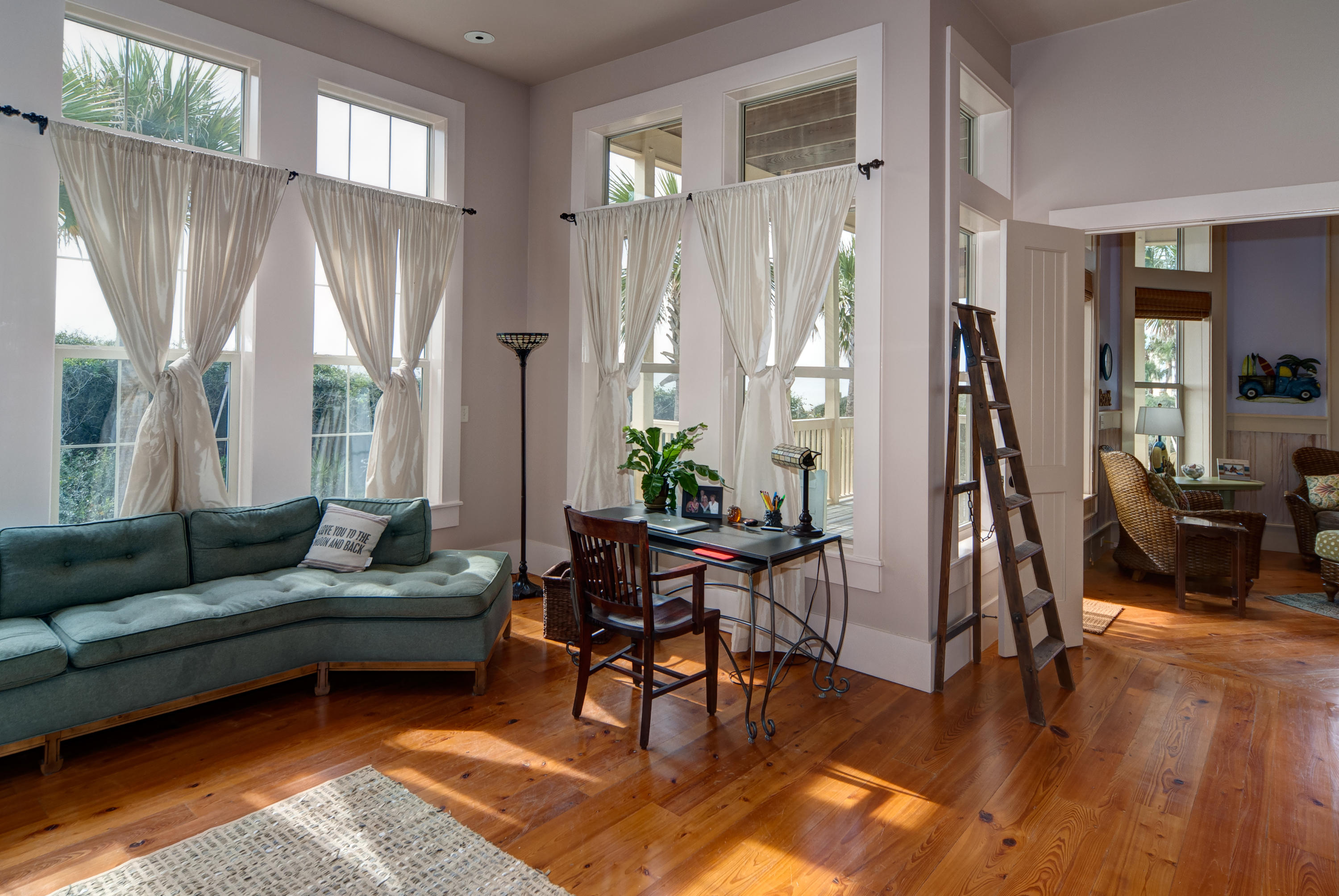 491 Old Beach Road Santa Rosa Beach, FL 32459 - Photo 27 of 36 a living room with furniture and a large window
