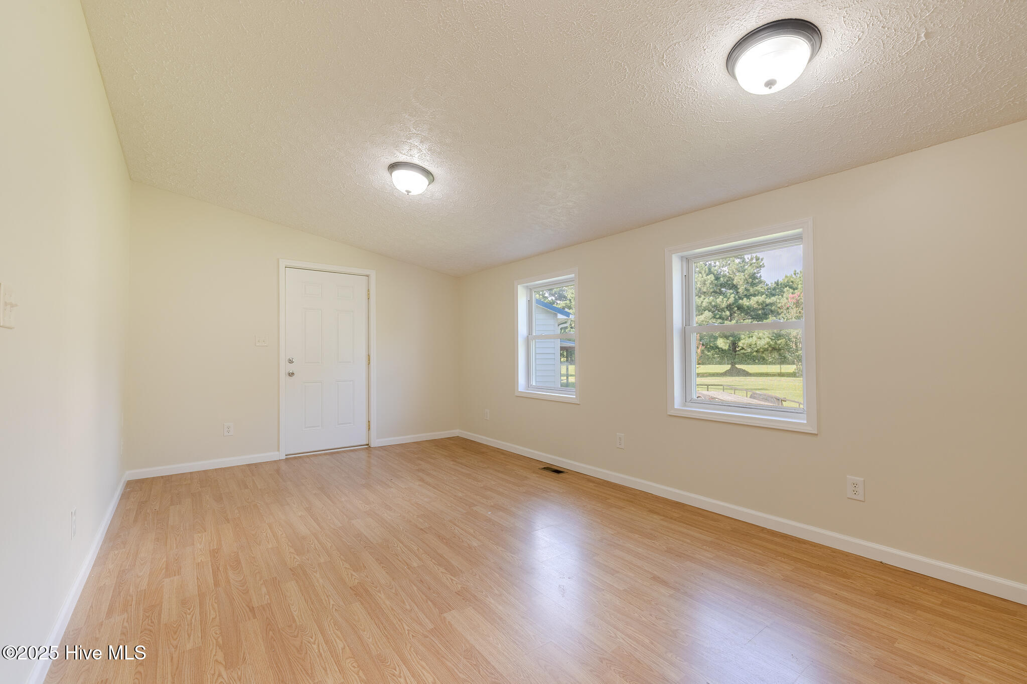 161 Howard Lane Swansboro, NC 28584 - Photo 16 of 56 Private entrance for mother-in-law (MIL) suite's living room. Wood plank flooring.