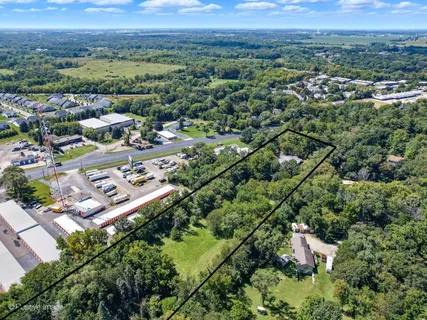 an aerial view of multiple house
