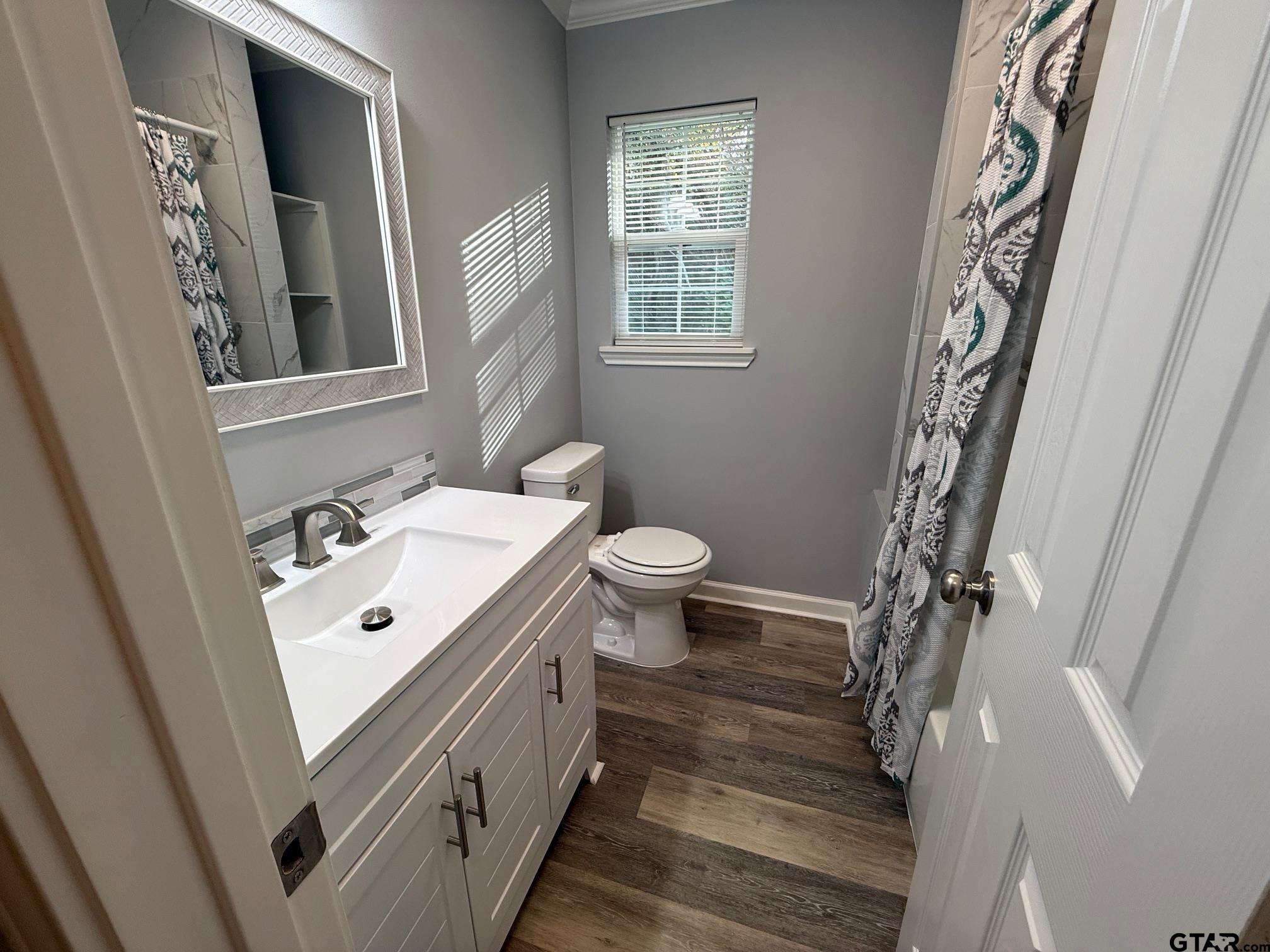 3248 Highway 79 Henderson, TX 75652 - Photo 20 of 44 a bathroom with a sink a toilet and a window