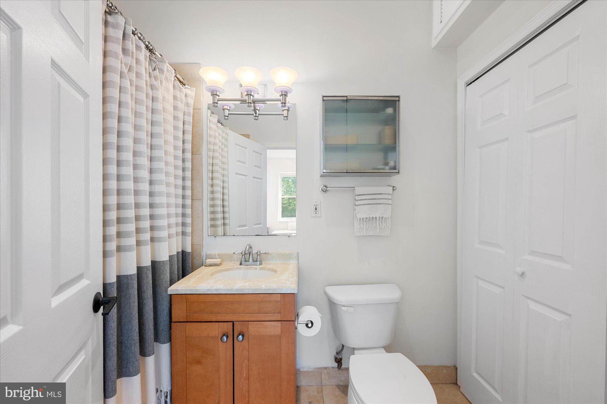 1124 E Street Northeast, Unit A Washington, DC 20002 - Photo 6 of 10 a bathroom with a sink a toilet and shower