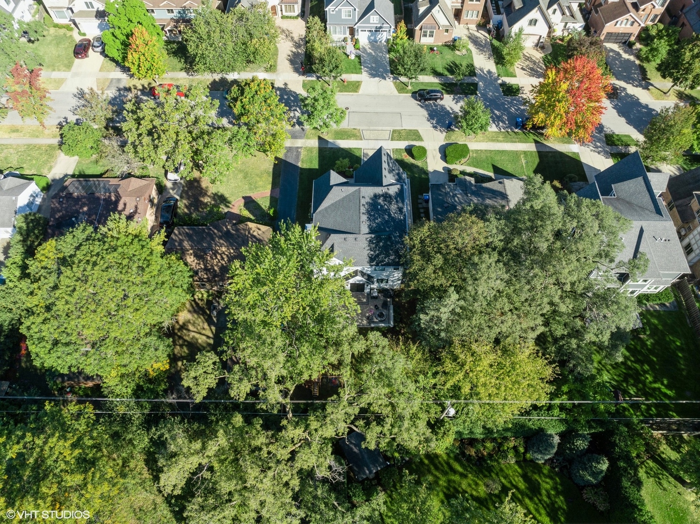2425 Illinois Road Northbrook, IL 60062 - Photo 51 of 59 an aerial view of residential house with outdoor space and trees all around