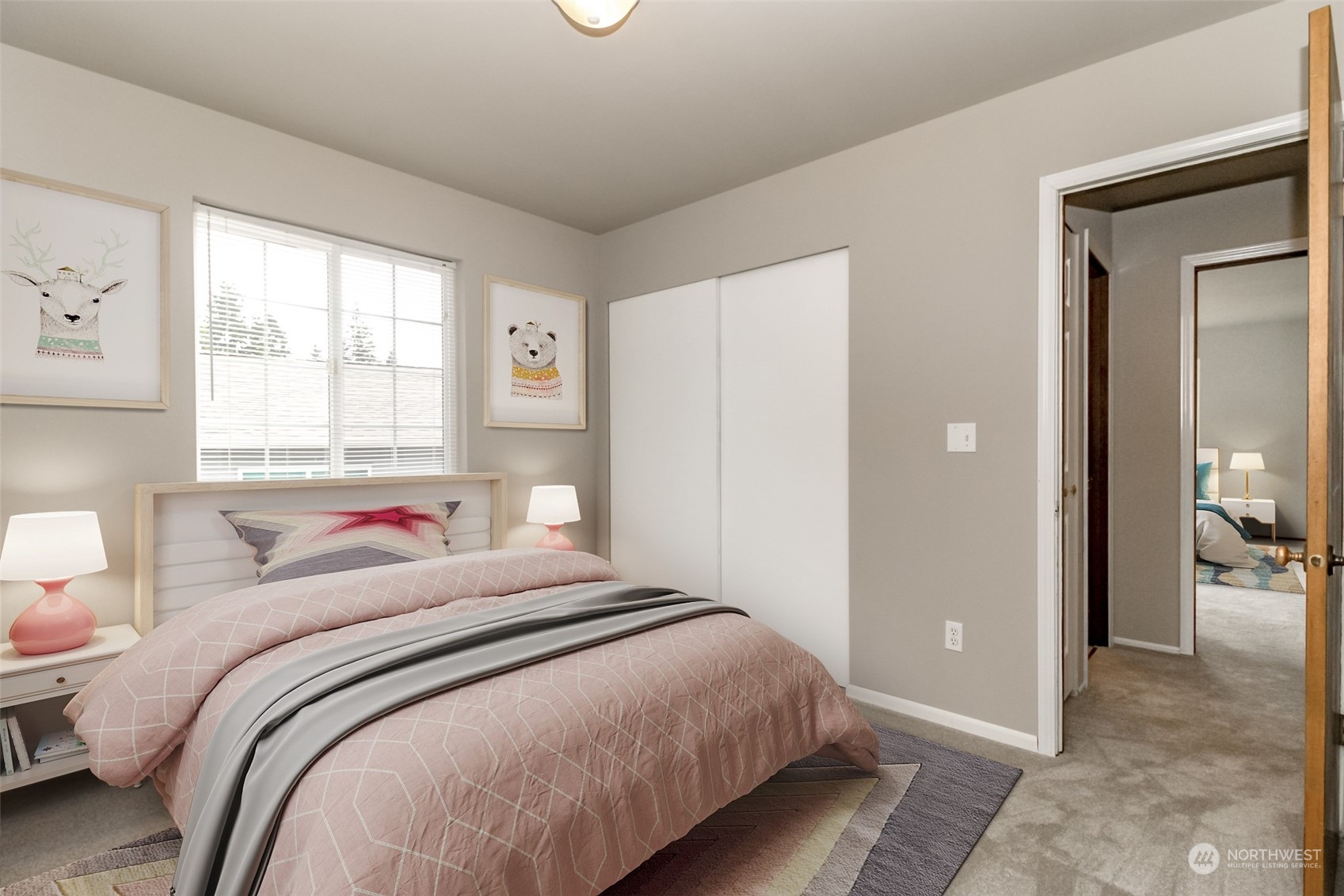 2401 Northeast 27th Street Renton, WA 98056 - Photo 16 of 24 a bedroom with a bed and a window
