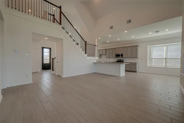 a view of a hallway with entryway