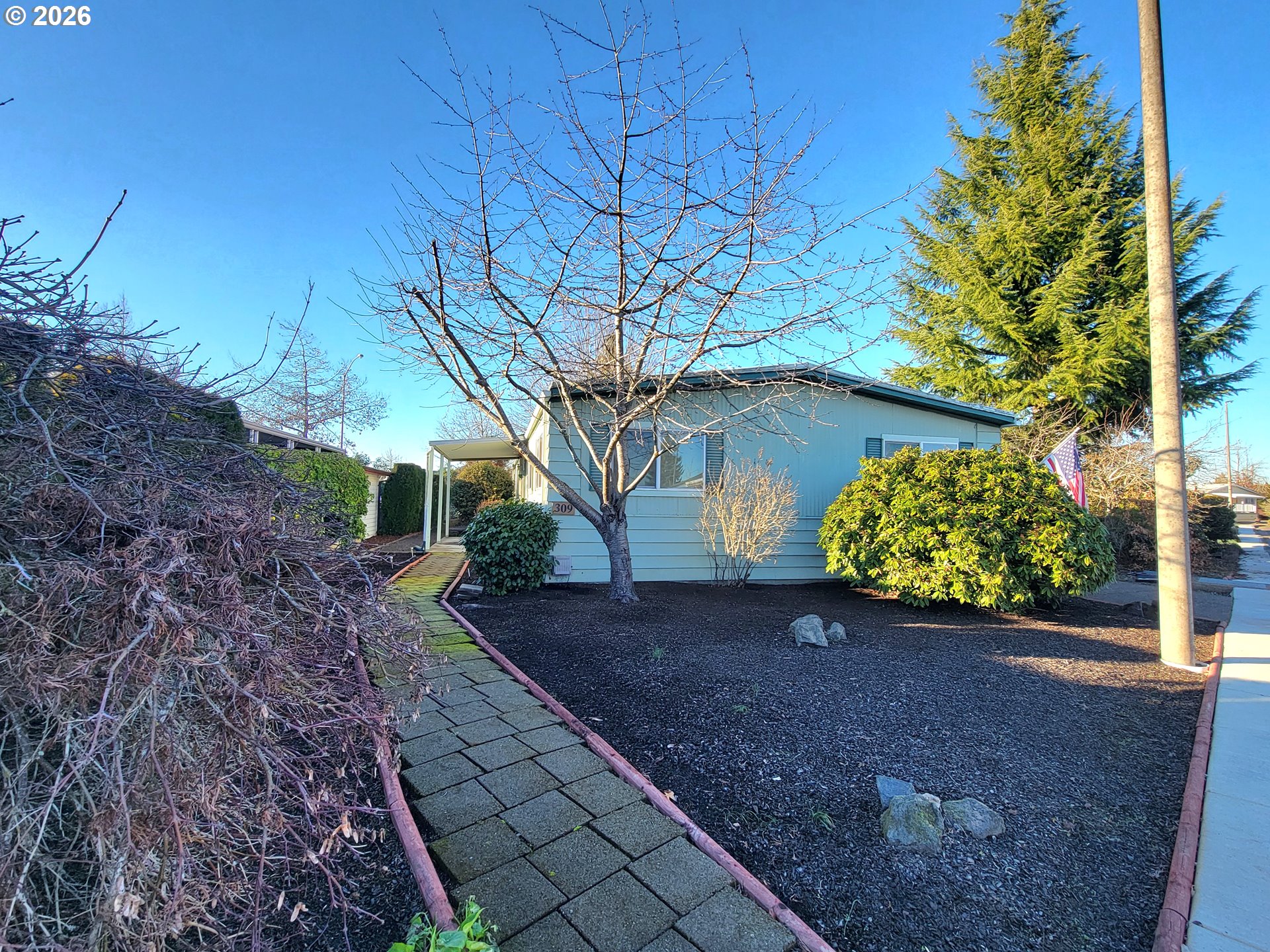 1199 North Terry Street, Unit 309 Eugene, OR 97402 - Photo 40 of 45 a view of a yard with plants and trees