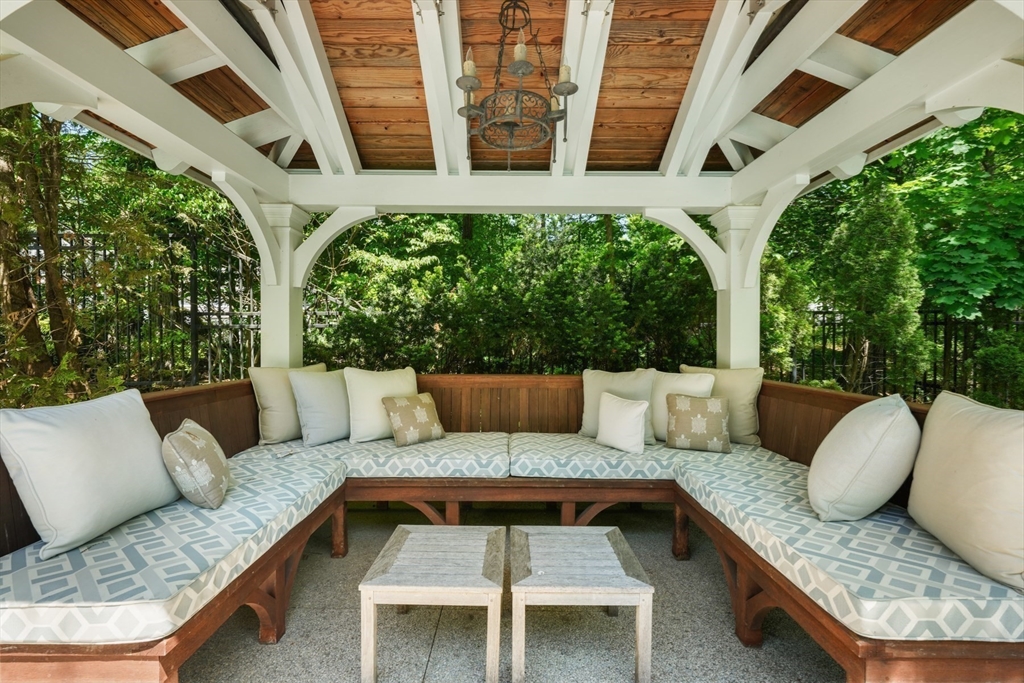 70 Old Farm Road Wellesley, MA 02481 - Photo 26 of 38 a outdoor living room with furniture and a rug