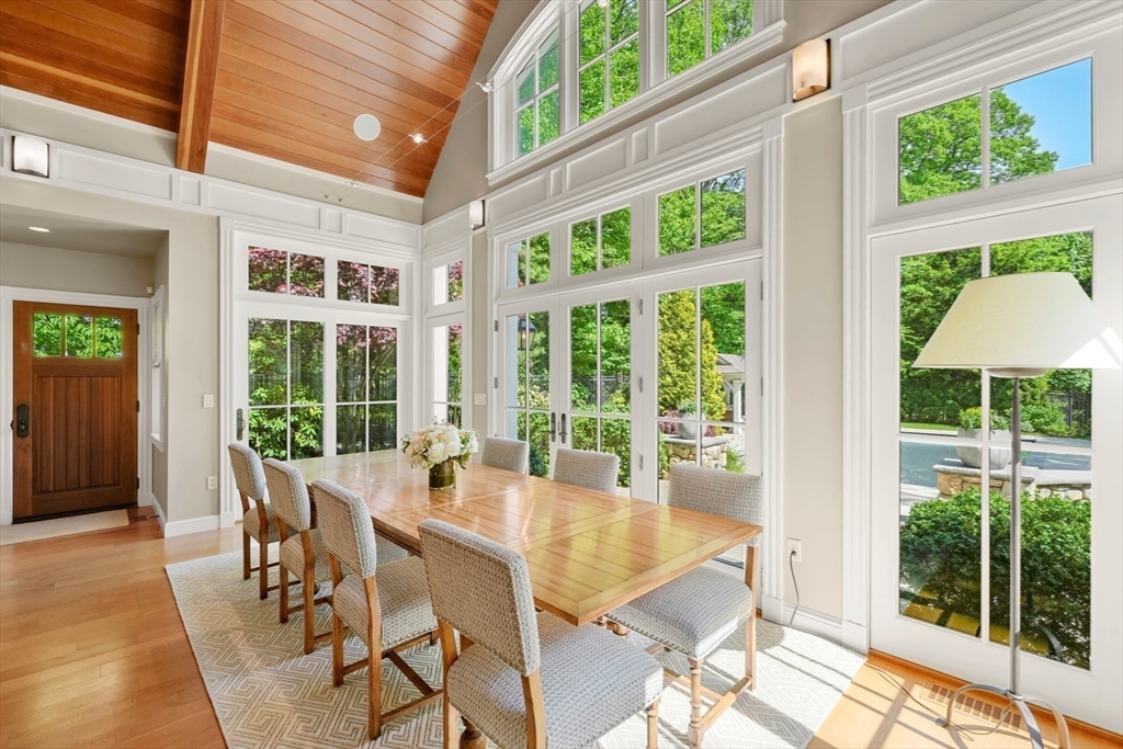 70 Old Farm Road Wellesley, MA 02481 - Photo 3 of 38 a view of a dining room with furniture window and outside view