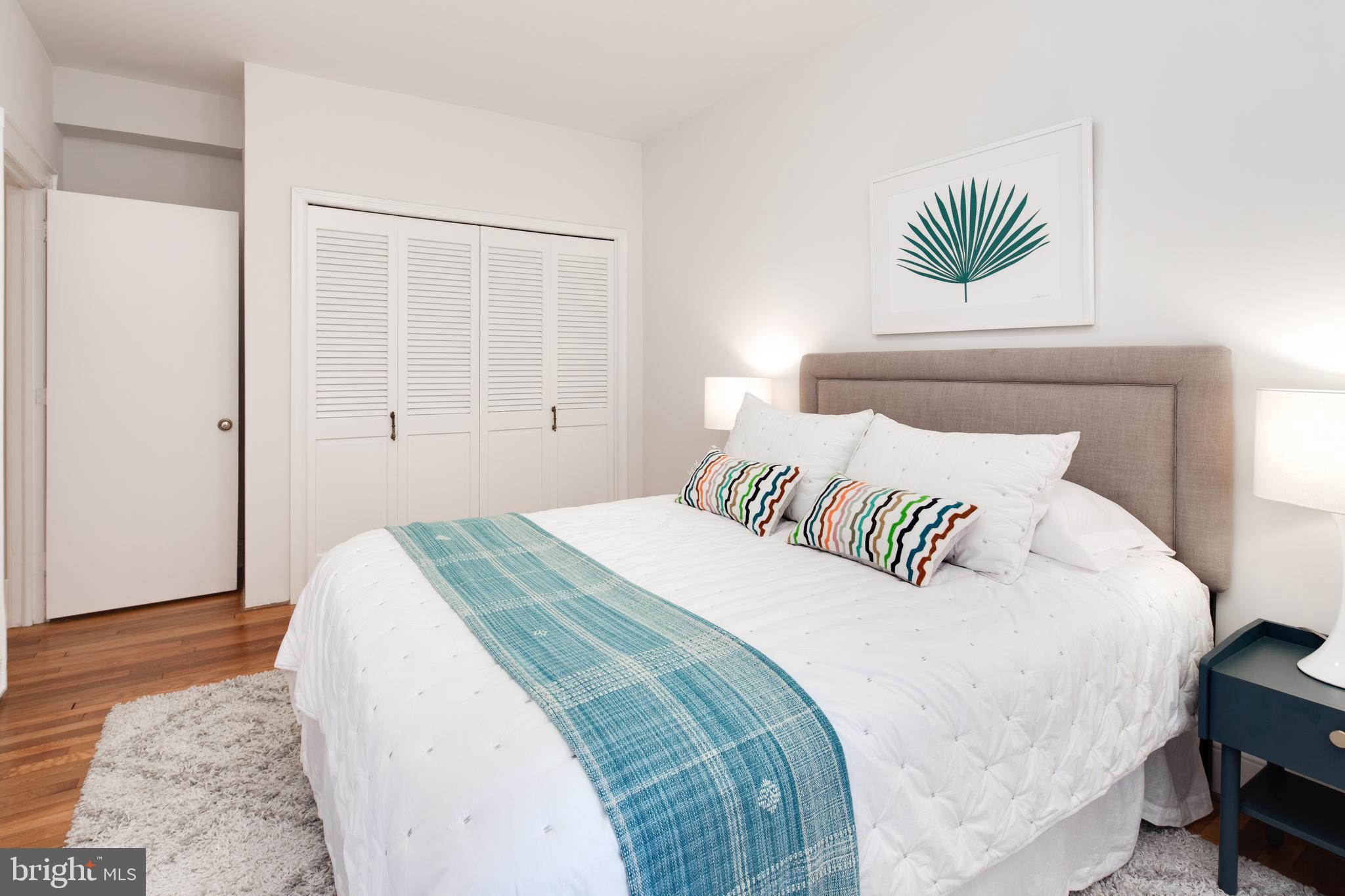 2707 Adams Mill Road Northwest, Unit 303 Washington, DC 20009 - Photo 21 of 30 a bedroom with a bed and a rug