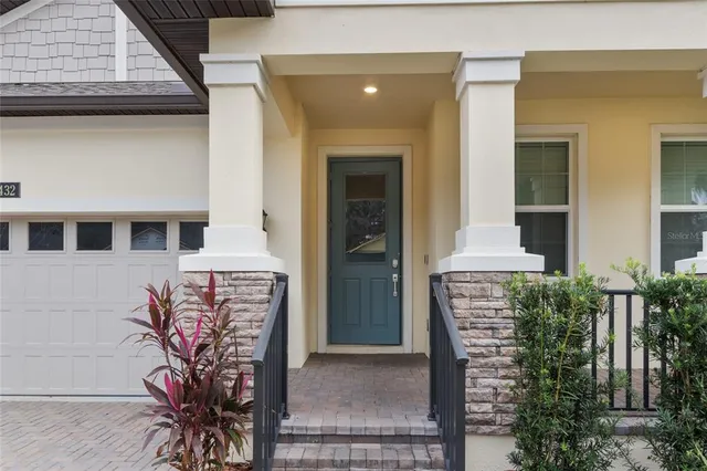 a front view of a house with a porch