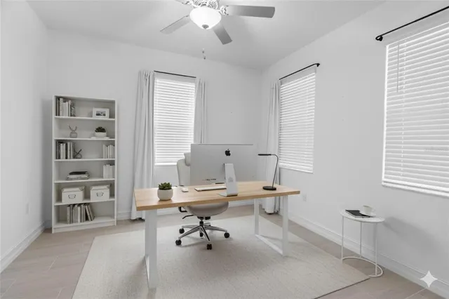 a view of a workspace with a window