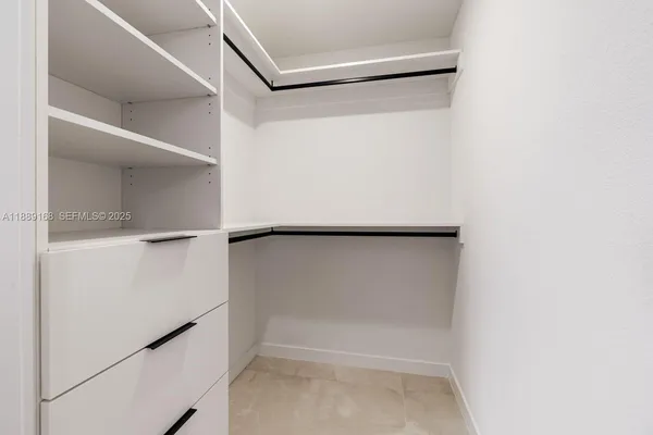 a close view of closet