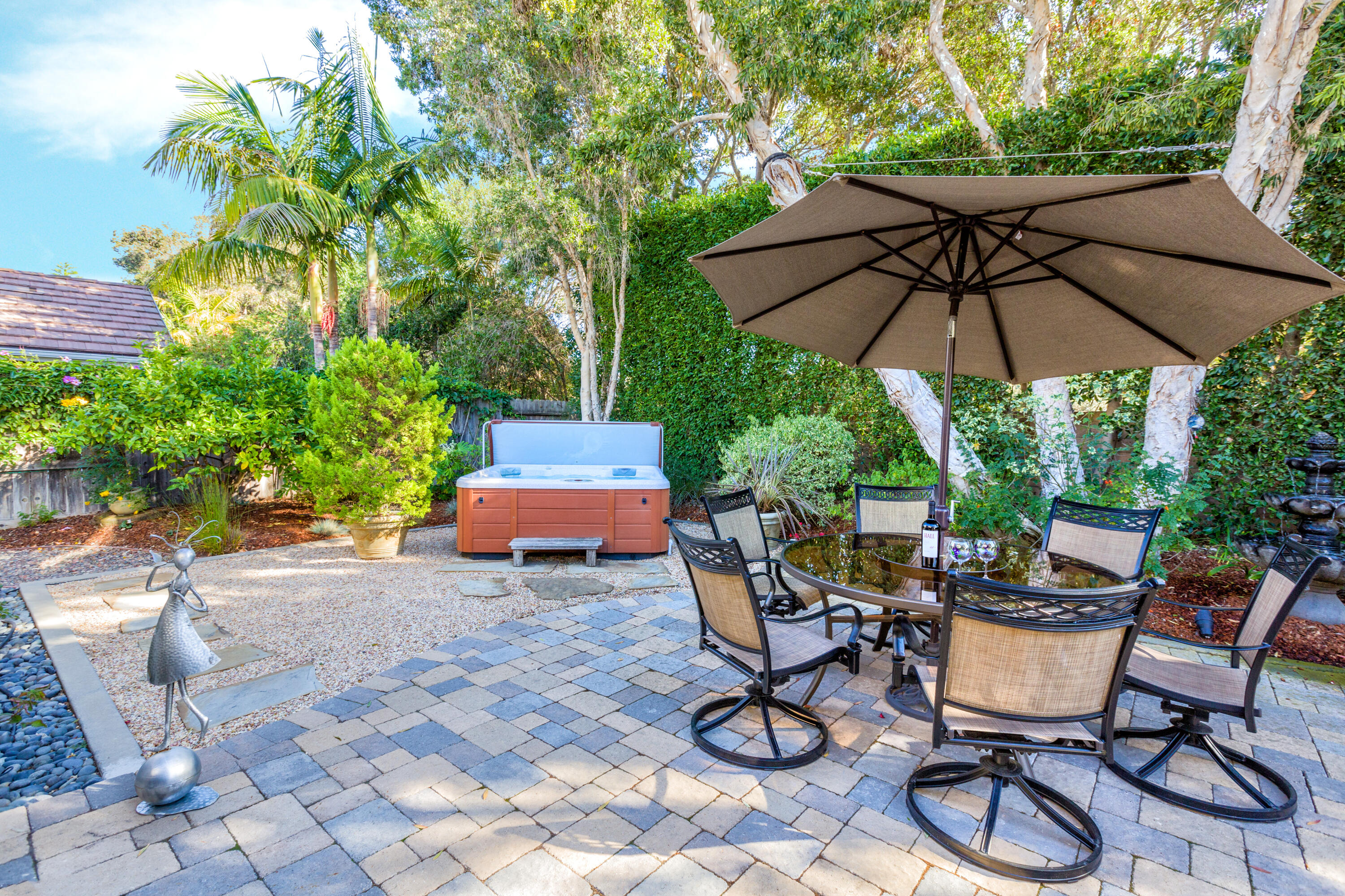 5013 Sungate Ranch Road Santa Barbara, CA 93111 - Photo 18 of 26 Backyard with spa