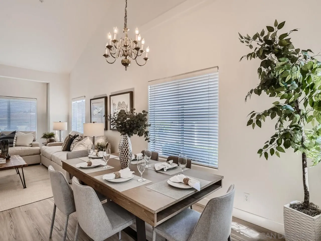 8515 Mesa Heights Road Santee, CA 92071 - Photo 7 of 28 a view of a dining room with furniture window and wooden floor