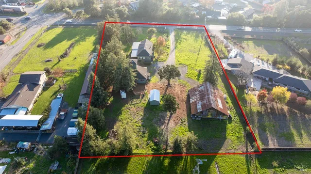 an aerial view of a city