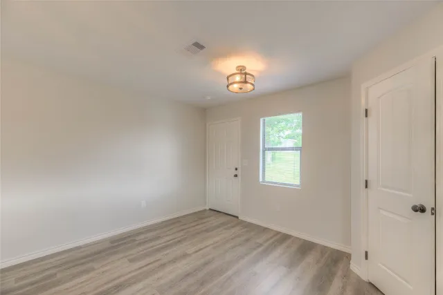 an empty room with a window