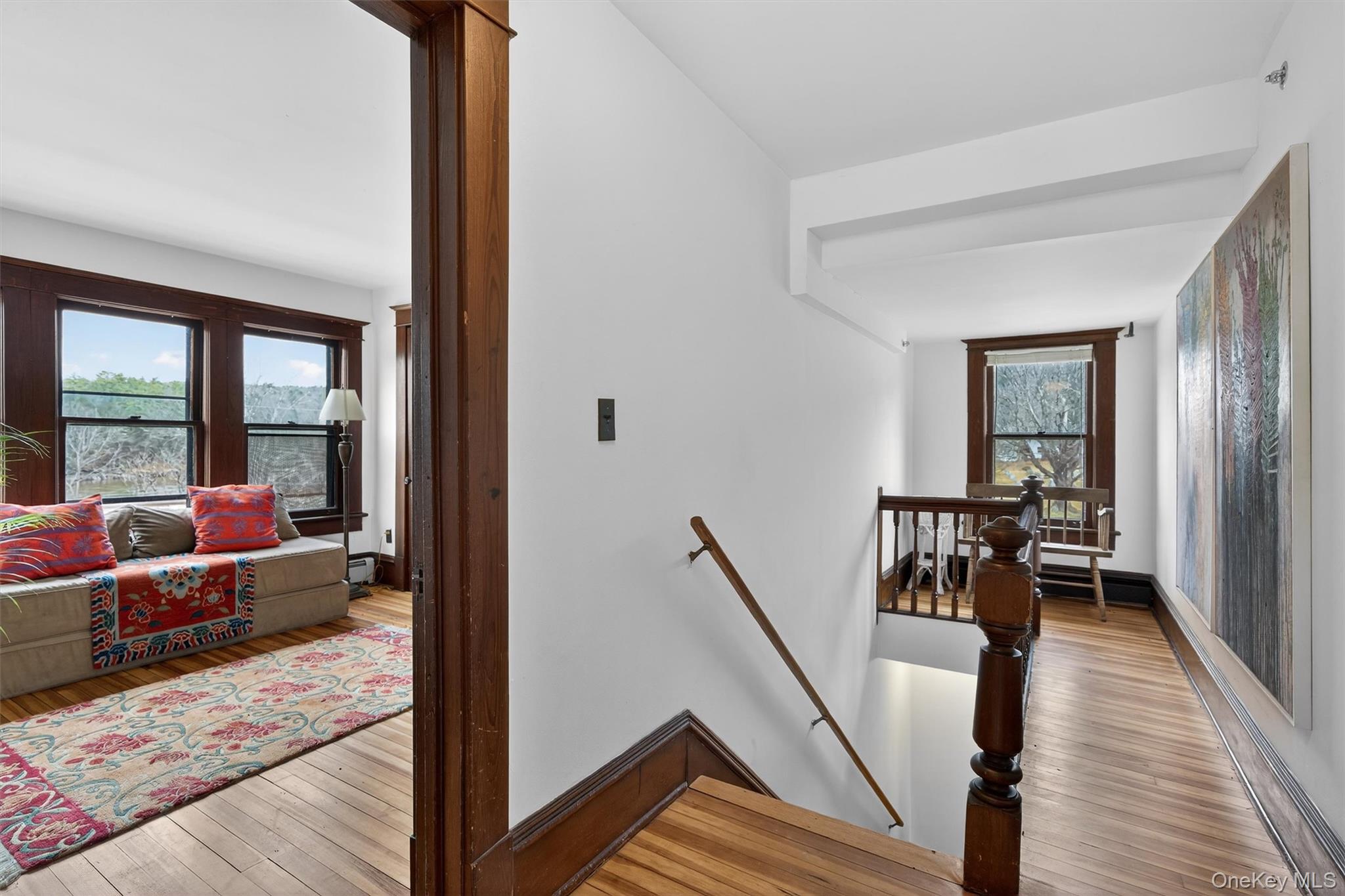 48 Kirks Road Narrowsburg, NY 12764 - Photo 26 of 50 Hallway landing on the 3rd floor. View of bedroom with the view of the river.