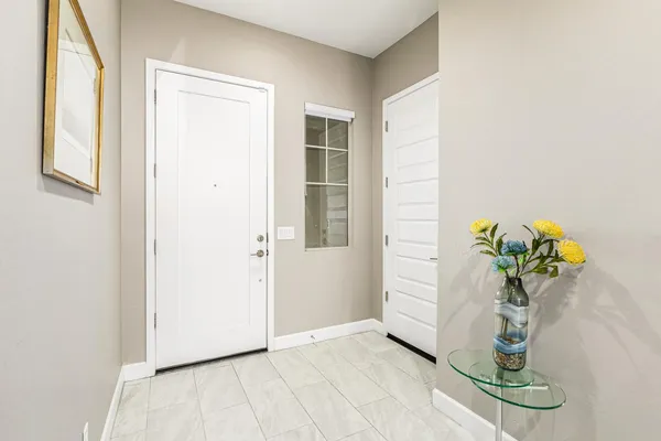 a potted plant sitting on a floor in front of a window