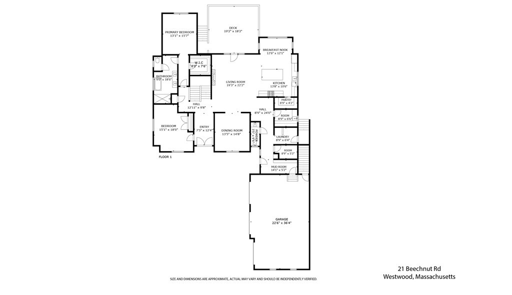 21 Beechnut Road Westwood, MA 02090 - Photo 39 of 41 a picture of a floor plan