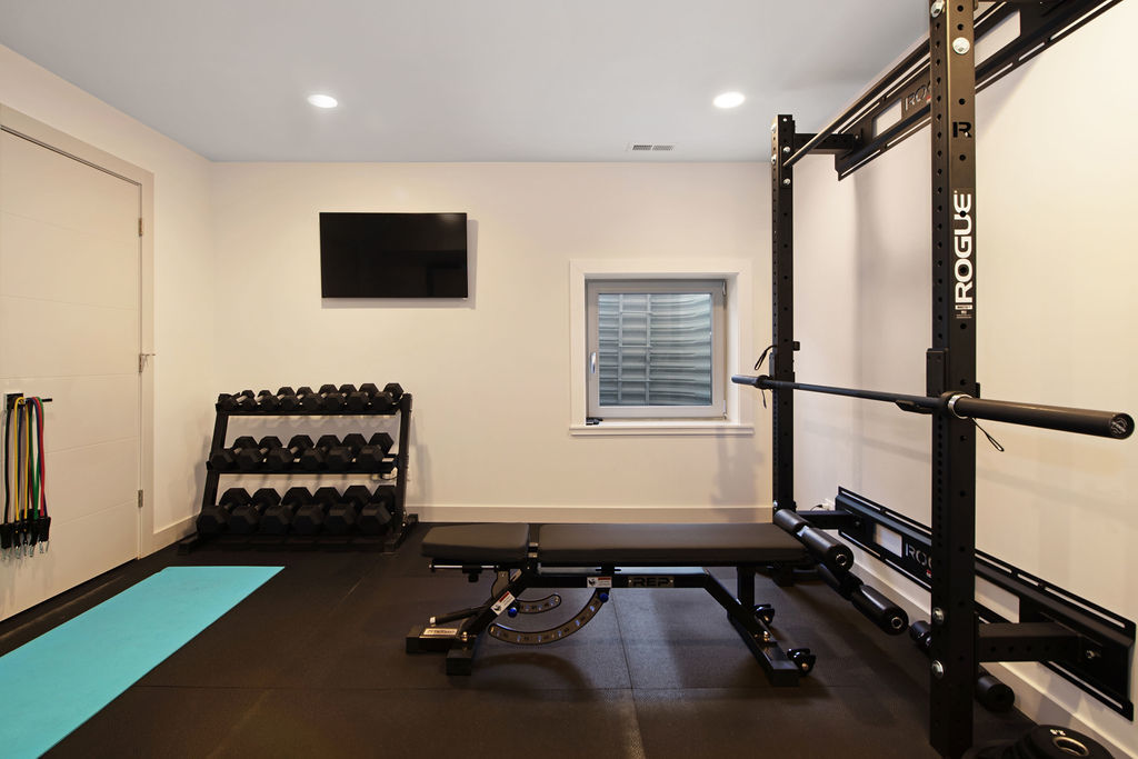 1606 Elliott Street Park Ridge, IL 60068 - Photo 30 of 36 a room with gym equipment and a flat screen tv