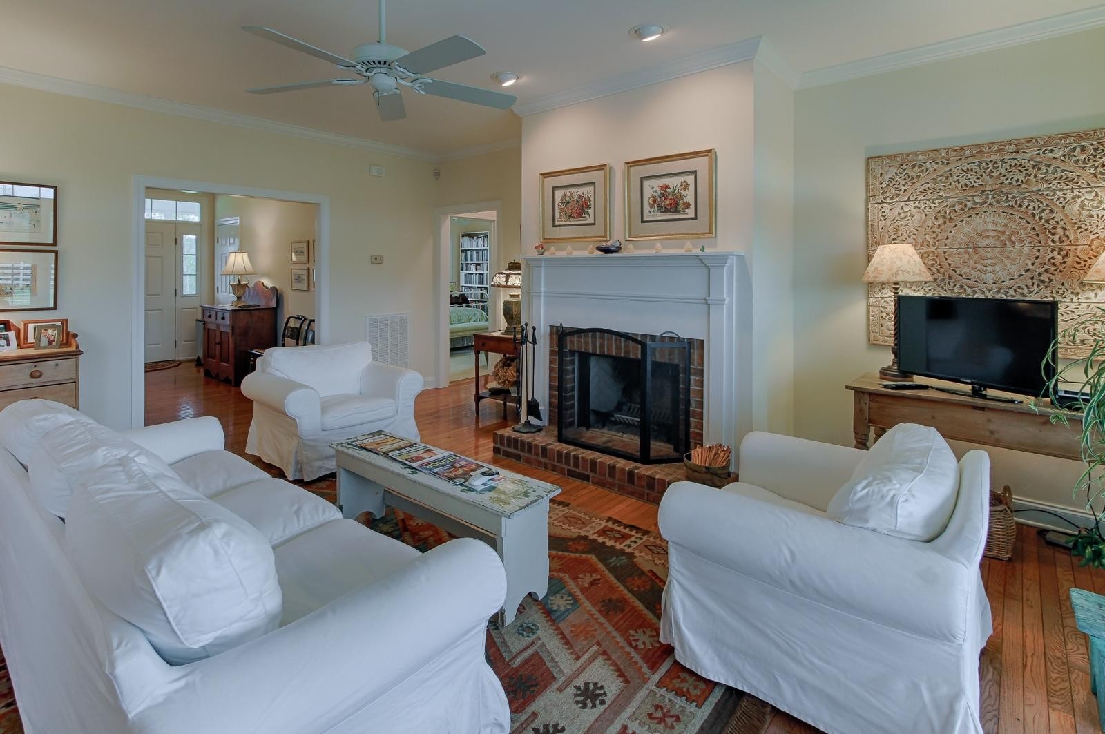 350 Cliff Top Road Blaine, TN 37709 - Photo 8 of 34 a living room with furniture and a fireplace