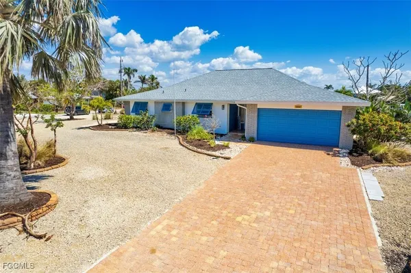 a view of a house with a patio