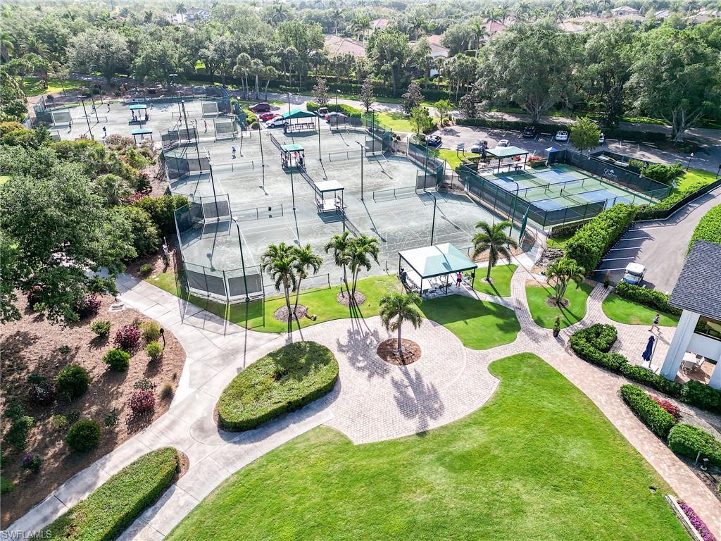 8471 Southbridge Drive, Unit 1 Estero, FL 33967 - Photo 31 of 37 an aerial view of a swimming pool patio and yard