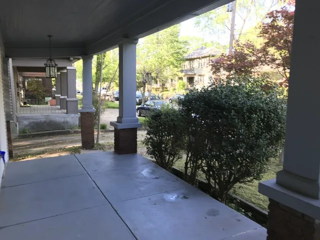 a entryway of the house with a yard